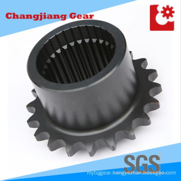 Industrial Chain Transmission Spline Stainless Steel Sprocket with Spline Shaft